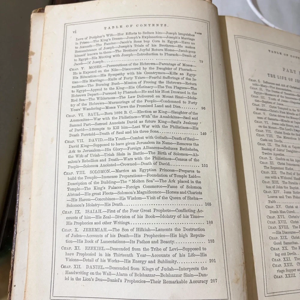 Antique‎ The Patriarchs And Prophets Christ And The Apostles  1874 Leather Bound